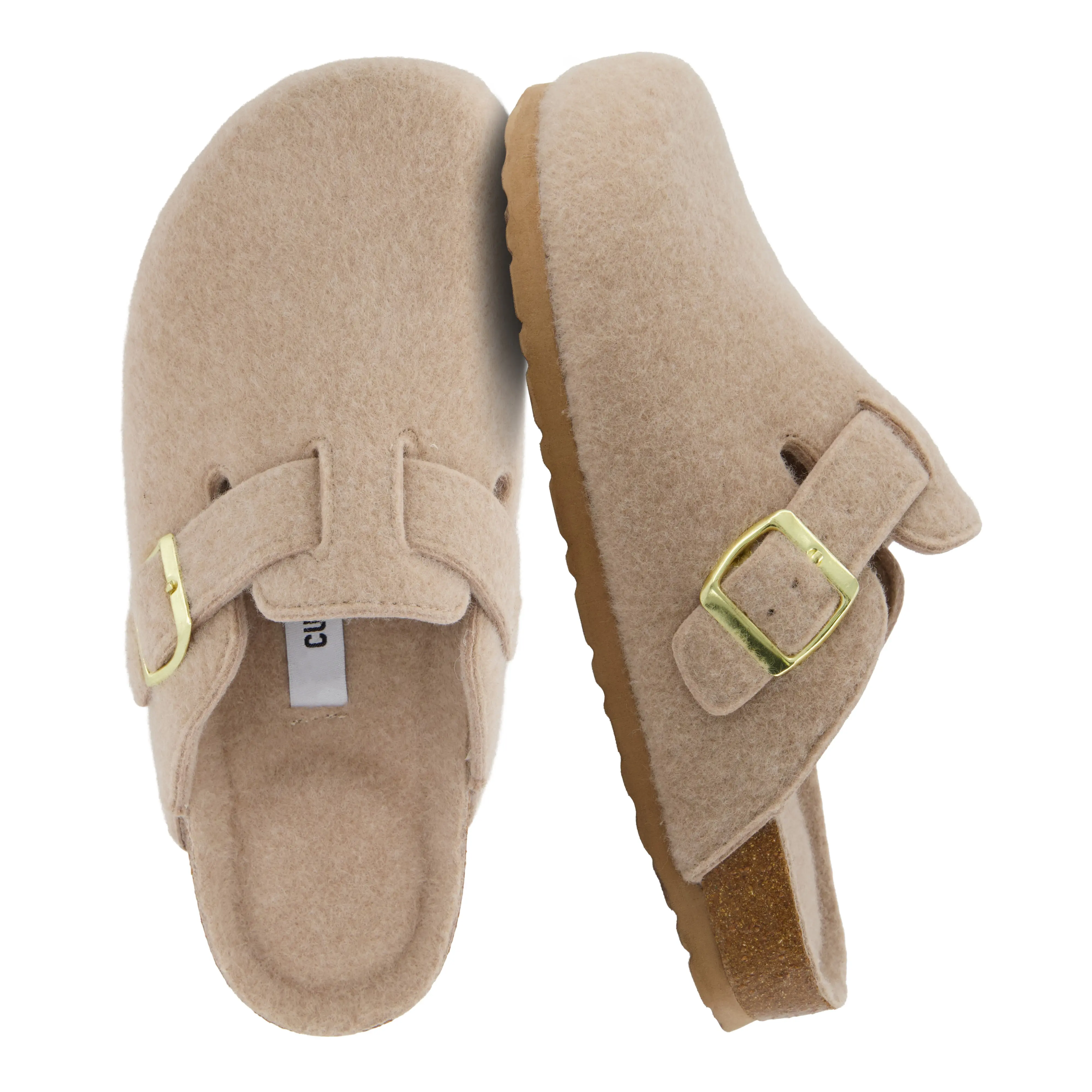 Cushionaire Hana Wool Clogs for Women | Cozy Wool Lined Slip On Classic Clogs with Cushioned Heel Insole and Cork Footbed | Warm Comfy Mules for Indoor and Outdoor Wear Walking Shoes