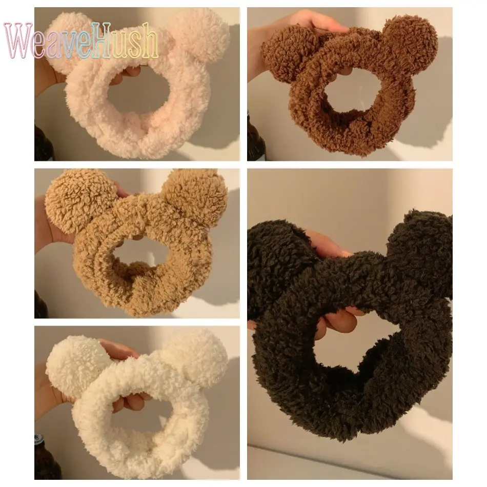 Women's Bear-Shaped Headbands, Cute Faux Fur DIY Luggage & Bag Accessory for Purses and Backpacks, Metal, Sweet, Fluffy, No, Animal Shape, Diy Accessory, Cartoon Diy Bag Accessories