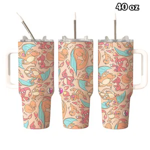 Fire Charizardd Pokemmon Graphic Tumbler 40oz & 30oz, Anime Gaming Travel Mug For Men Women, Stainless Steel Drinkware, Christmas Gift Idea | 060426.R3054.ID00