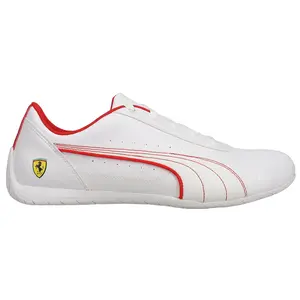 PUMA Mens Scuderia Ferrari Neo Cat Lace Up Sneakers Shoes Casual - White