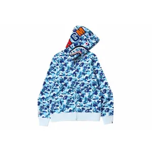 BAPE ABC Camo Shark Full Zip Hoodie Blue (men) by StockX
