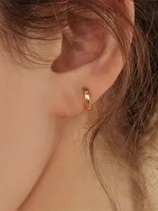 Simple Hoop Earrings, Dainty Lightweight Hoops, Fashionable Earrings for Women & Girls, Casual Jewelry for Party, Daily Clothing Decor, Trendy All-match & Exquisite Jewelry for Birthday Gift, Lightweight Earring