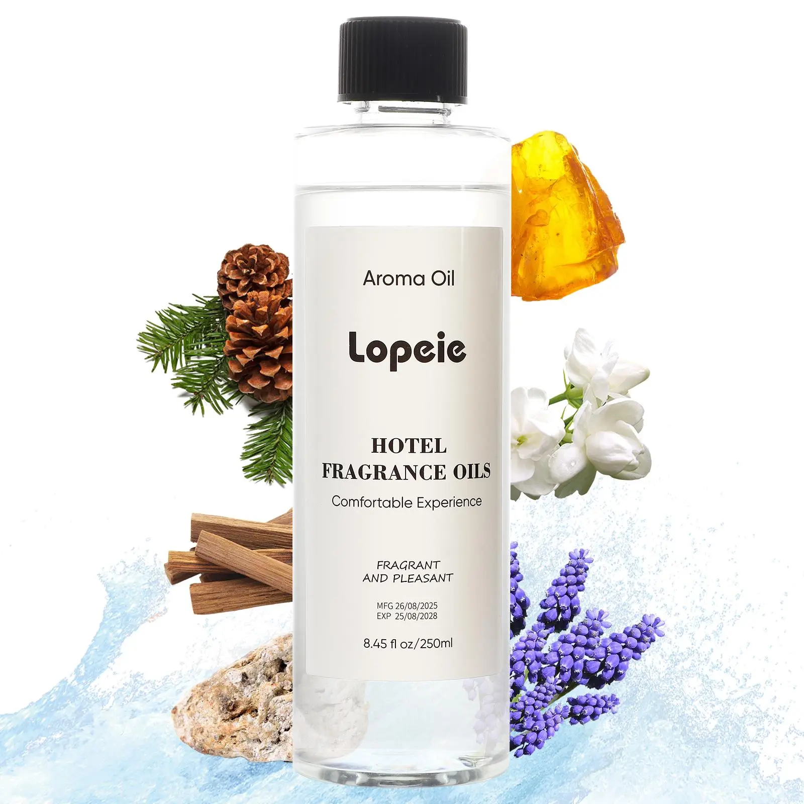 250ML (8.45 fl oz) Premium Scented Aroma Oil Diffuser Oil, Long-Lasting Fresh Home Supplies, Versatile and Convenient for Indoors Use