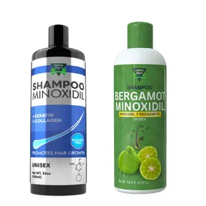 Green Royalty Minoxidil Shampoo 2-Pack - Bergamot & Regular Varieties, 32 fl oz Bottles, Anti-Hair Loss for Youth, Any All Hair Types