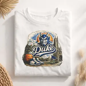 Vintage Blue Devils Basketball Tee | Duke-Inspired College Game Day Shirt | Unisex Streetwear