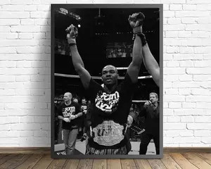 Jon Jones Boxing Poster Wall Art Canvas Painting Living Room Home Decor（No Frame）