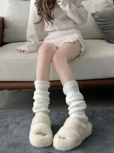 Women's Warm Knitted Fitted Calf Socks, Perfect for Autumn Winter Seasons, Comfortable Footwear for Cold Weather, Cozy Leggings