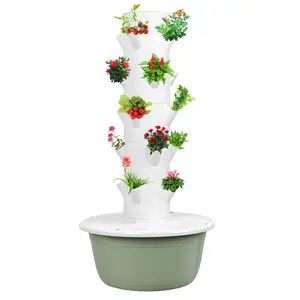 Vertical Hydroponic Growing System Kit, Indoor & Outdoor Hydroponic Tower, Herb Growing Garden with 20/28 Planting Sites