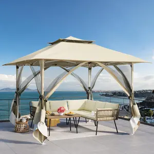 Yitahome Up to 8 Person Instant Pop-up Canopy Outdoor Patio Gazebo Tent w/ Mesh Nettings