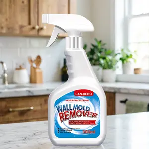 LANJIEHU Wall Mold Remover Spray 300ml，Powerful Stain Removal, - Wall Mold Cleaner, Mildew Stain Remover for Bathroom, Kitchen, Tile Grout, Refrigerator Seal, No Damage to Surfaces,Safe for Home ，Gentle Sterilization Formula Large Size Household Cleaner