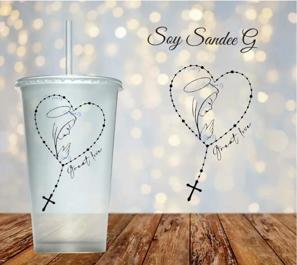Virgen Mary Rosary UVDTF Decal for cups/hard surfaces