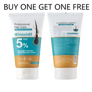 [BUY 1 GET 1 FREE] 5% Minoxidil Hair Growth Scalp Massage Cream with Keratin & Ginger for Men Women Prevents Loss Repairs Follicles Promotes Fast Regrowth Strengthens Roots Buy 1 Get 1 Free
