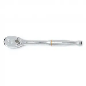 212 MAIN KDT-81304T Ratchet Wrench, 0.5 in. Drive, 90 Tooth Teardrop Head, 11 in. Alloy Steel with Contoured Grip for Tight Spaces