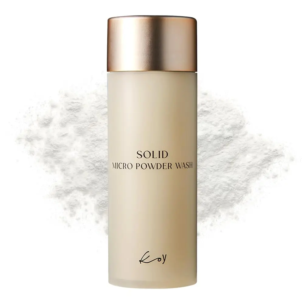 KOY Solid Powder Wash, Facial Cleanser, Cleansing Powder with Coconut Extract, Face Wash Off, Removes Impurities, Exfoliating with Smooth Radiant Skin, Mild Finish without Dryness, 1.23 oz