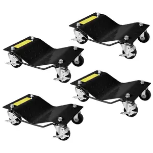Car Dolly Set of 4, 6000LBS Heavy Duty Wheel Dolly Set for Moving Cars, Car Mover Wheel Dollie Cart Moving Cars, Trucks, Trailers, Motorcycles, Dirt Bike, Black
