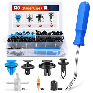 Nilight 148 Pcs Bumper Splash Shield Retainer Metal Insert Clips