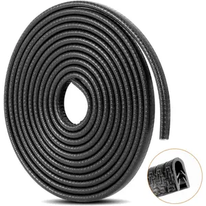 16.4FT Car Door Edge Guard Trim – No Glue Rubber Protector Strip, Universal Fit for Car, Truck, SUV & ATV (Black)