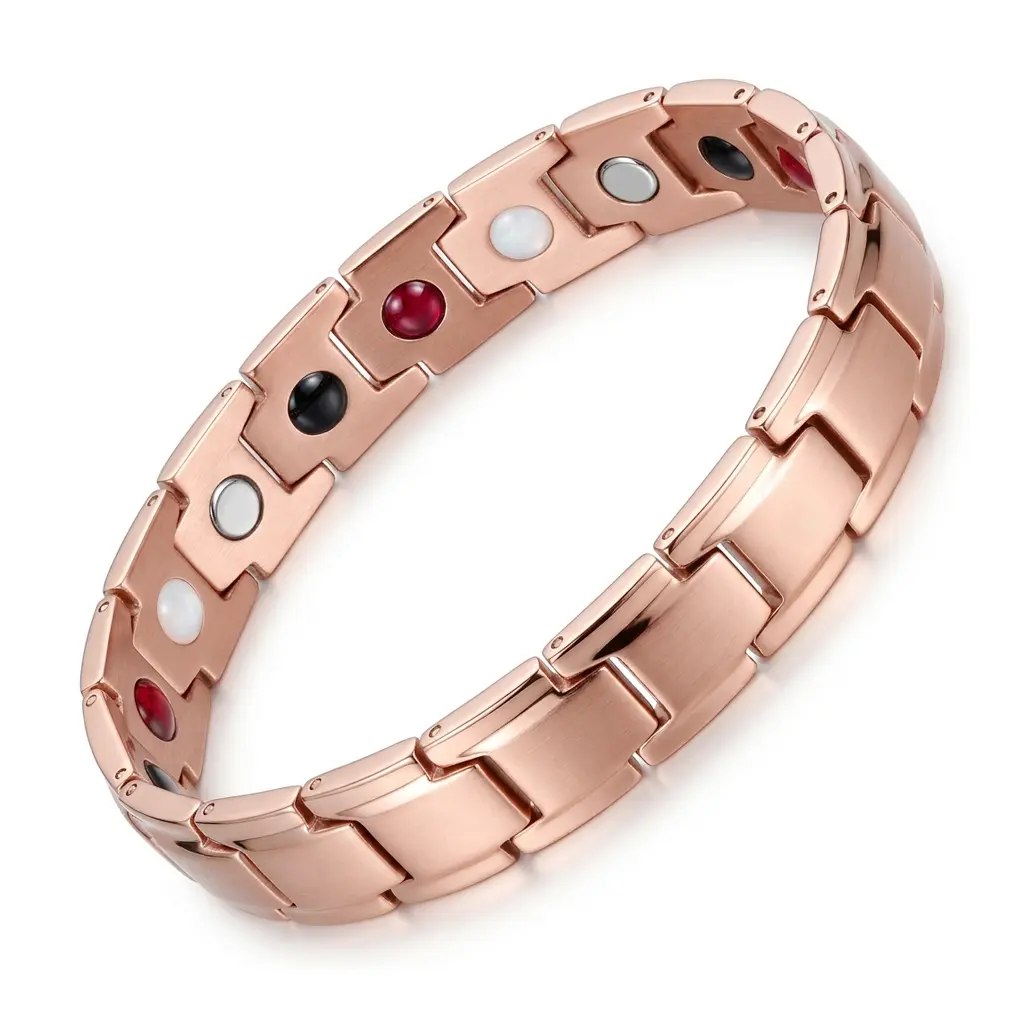 Unisex copper bracelet, 3,800-gauss magnetic bracelet, comes with an adjustment tool, elegant and minimalist adjustable bracelet, Valentine's Day gift