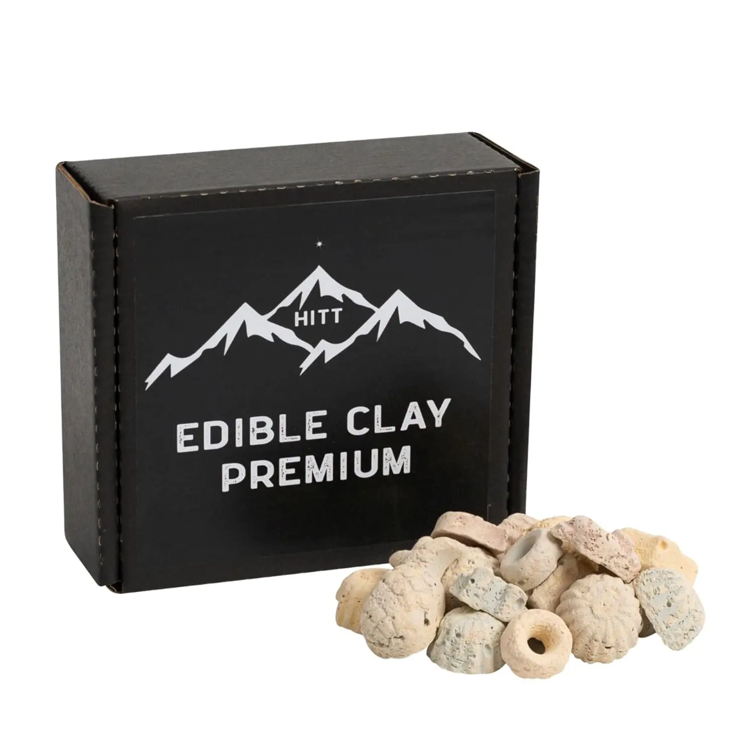 HITT Premium Edible Clay Mix Candybox — Candy Shaped Assorted Clay Chunks for Eating, PICA cravings and ASMR Food Content Creators — Handpicked, Organic, Ready to Eat PICA Snack — 3,5 oz / 100 g