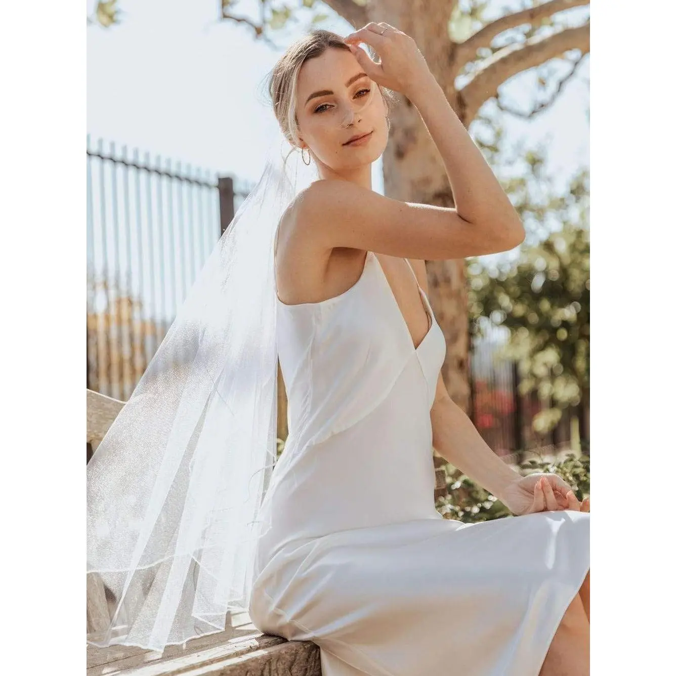 Aphrodite Bridal White Silk Slip Dress  Light Champagne - TikTok Shop