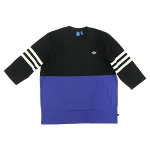 Adidas Stripes Back Jersey Tee Mens Knits & Tees Size Xl, Color: Black/Purple/White