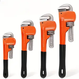 Heavy Duty Pipe Wrench Set - Adjustable 8in, 10in, 12in, 14in Plumbing Wrenches with Soft Grip Handles, Durable Jaw Heads, Storage Bag, Tools and Gadgets for Pipe Repair, Workshop Use by summerwins,summerwins