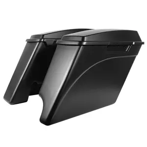 Denim Black 2-Into-1 Extended 4" Stretched Saddlebags for Harley® Touring '94-'13