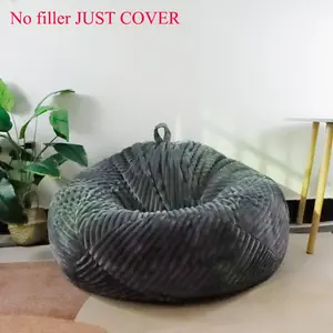 Bean Bag Cover without Filler, 1 Count Striped Bean Bag Sofa Cover, Soft Comfortable Machine Washable Bean Bag Cover for Home Living Room Bedroom, Halloween Decor, Easy Portability, Soft Texture, Adaptable Appearance
