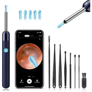 Ear Wax Removal, Ear Cleaning kit with 1296P Camera, Ear Camera, Earwax Remover Tool for iPhone, iPad & Android, Ear Cleaner Earwax Removal Kit Black removal tool set was toolkit earpick wax removal tool wireless clean gentle pick remival wide angle