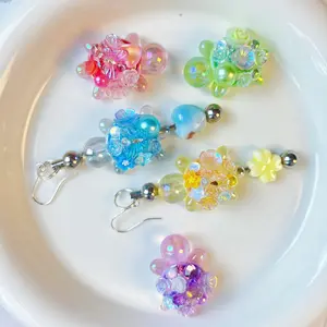 Ltty-P13-Handmade fancy luminous UV turtle beads for phone chain and pen