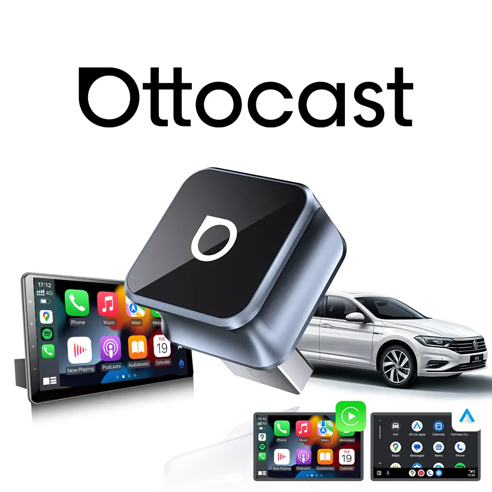 OTTOCAST MINI Cube 3.0 Wireless CarPlay Android Auto Adapter