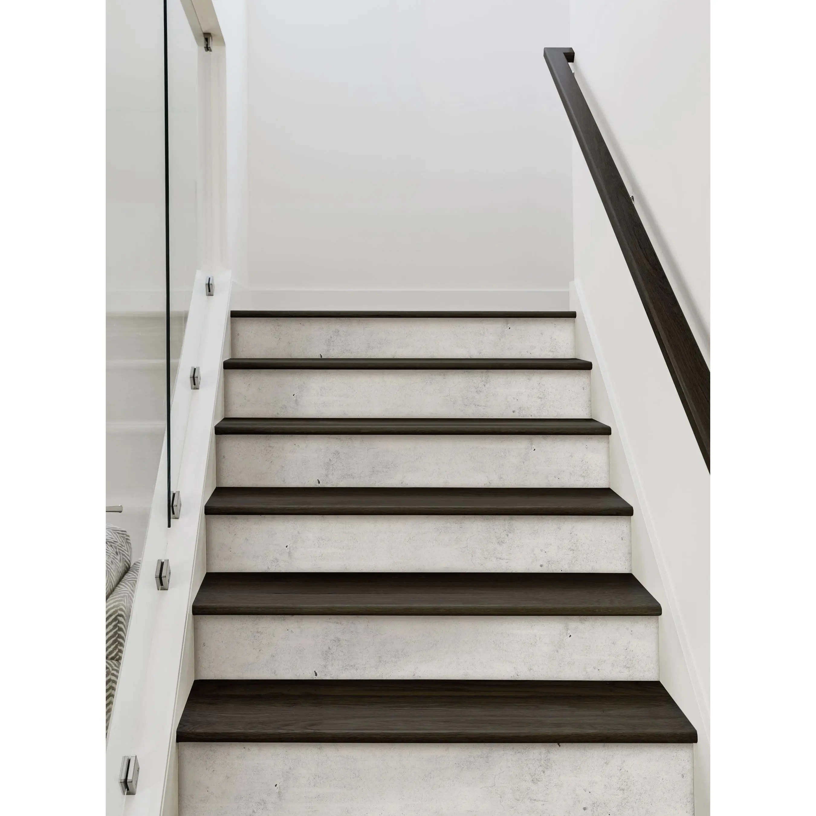 Cement Concrete Peel-and-Stick Stair Riser Strips, Concrete Stair Riser Adhesive for Home Improvement Flooring