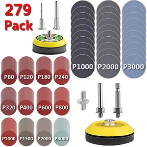 2/3 Inch Versatile Sanding Discs Pad Pack, Sanding Pads with 1/8" & 1/4" Shank Backer Plate, Abrasive & Finishing Products for Drill Sanding Grinding Rotary Tools, Power Tools, Tool Accessories