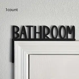 Modern Bathroom Wall Decor Sign, Rustic Farmhouse Style Wooden Hanging Plaque, Letter Pattern Home Decoration for Bathrooms, Bathroom Decorations, Rustic Farmhouse Design, Decorative Plaque