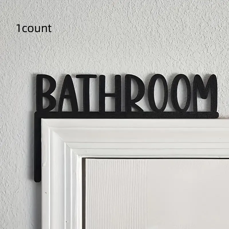 Modern Bathroom Wall Decor Sign, Rustic Farmhouse Style Wooden Hanging Plaque, Letter Pattern Home Decoration for Bathrooms, Bathroom Decorations, Rustic Farmhouse Design, Decorative Plaque, Bathroom Signs Decor