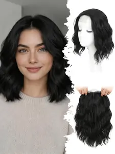 12 Inch Short Wavy Hair Topper for Women, 360° 3D Lightweight Breathable Synthetic Hair Topper, Quick Styling for Thinning Hair, Synthetic Bodywave Wig