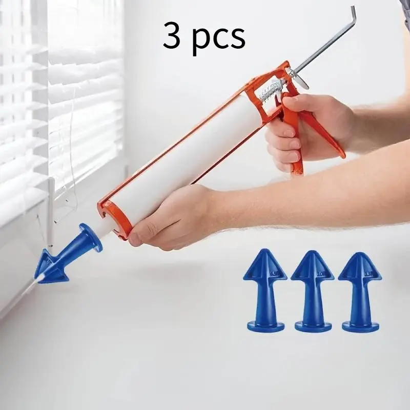 Silicone Caulking Tools with Handle, Silicone Sealant Nozzle, Great Tools For Home Kitchen Bathroom Window And Sink Joints