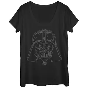 Women's Star Wars Darth Vader Helmet Scoop Neck