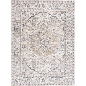 Hiti Cream Flat Pile Washable Rug