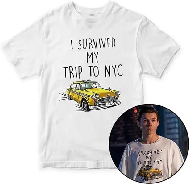 【Fast Shipping I Survived My Trip to NYC Shirt, Spidey Brand New Day Movie T-Shirt, Vintage Fan Merch Comic Streetwear, Casual Gift for Men Women, Unisex