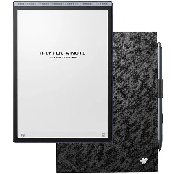iflytek AINOTE Air 2 Bundle - Black Folio Case, 8.2-inch AI Note-Taking Tablet Writing Paper Tablets, Digital Notebook with Pen, Voice-to-Text Transcription, Multi-Languages Chatgpt Support