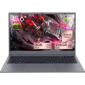15.6" FHD Laptop 1920x1080 AMD 3020e Up to 2.6GHz 2 Cores 2 Threads, 8GB DDR4 RAM 256GB SSD Wifi5 Bluetooth5.0 for Work, Study, Remote Learning & Everyday Entertainment