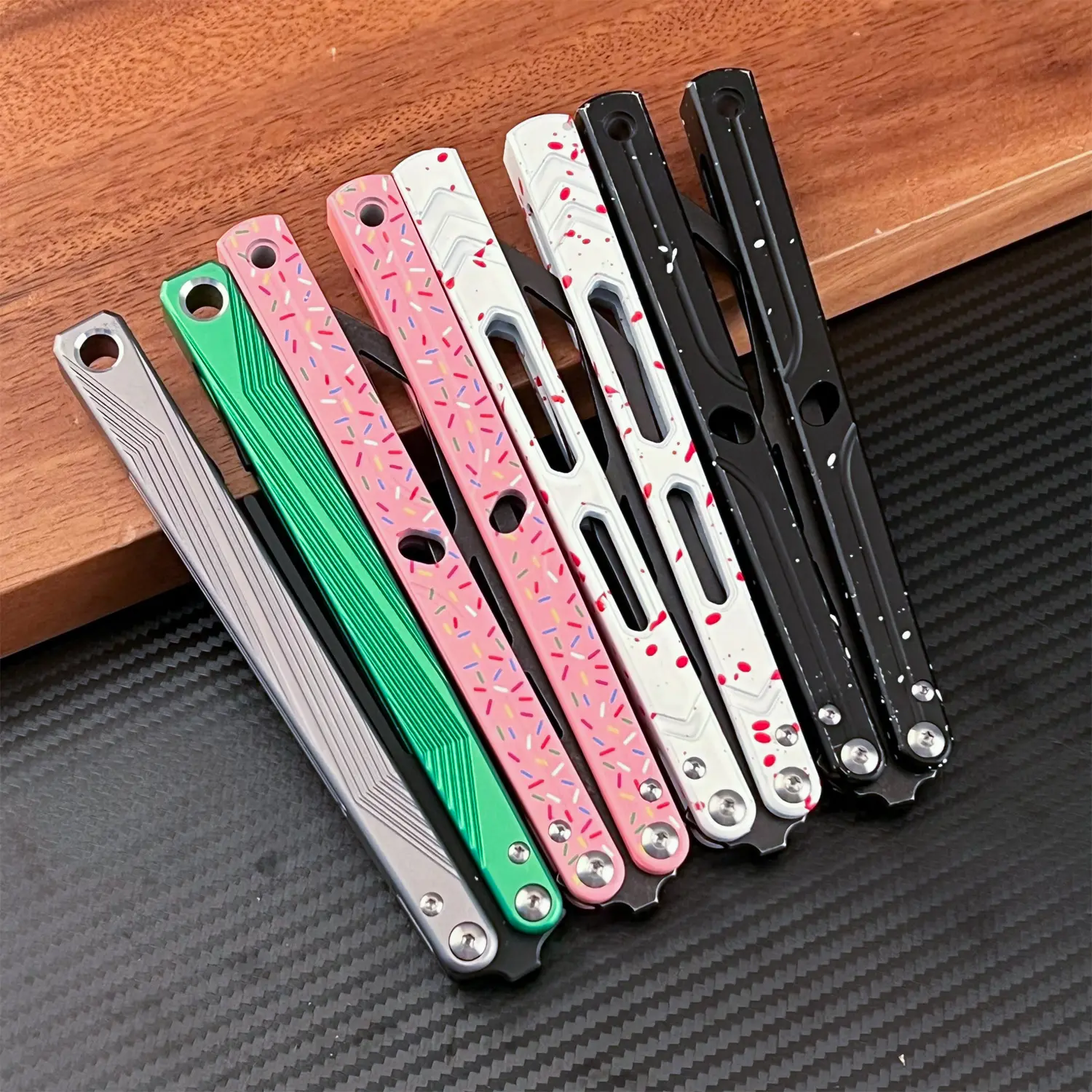 Balisong Butterfly Trainer with Unsharpened Blade, Aluminum and Stainless Steel Practice Tool for Beginners, Lightweight and Essential for Learning, Ideal for Camping, Durable Outdoor Tool, Adults, Fighting, Safety First, Solo Practice Tool, Stainless Ste
