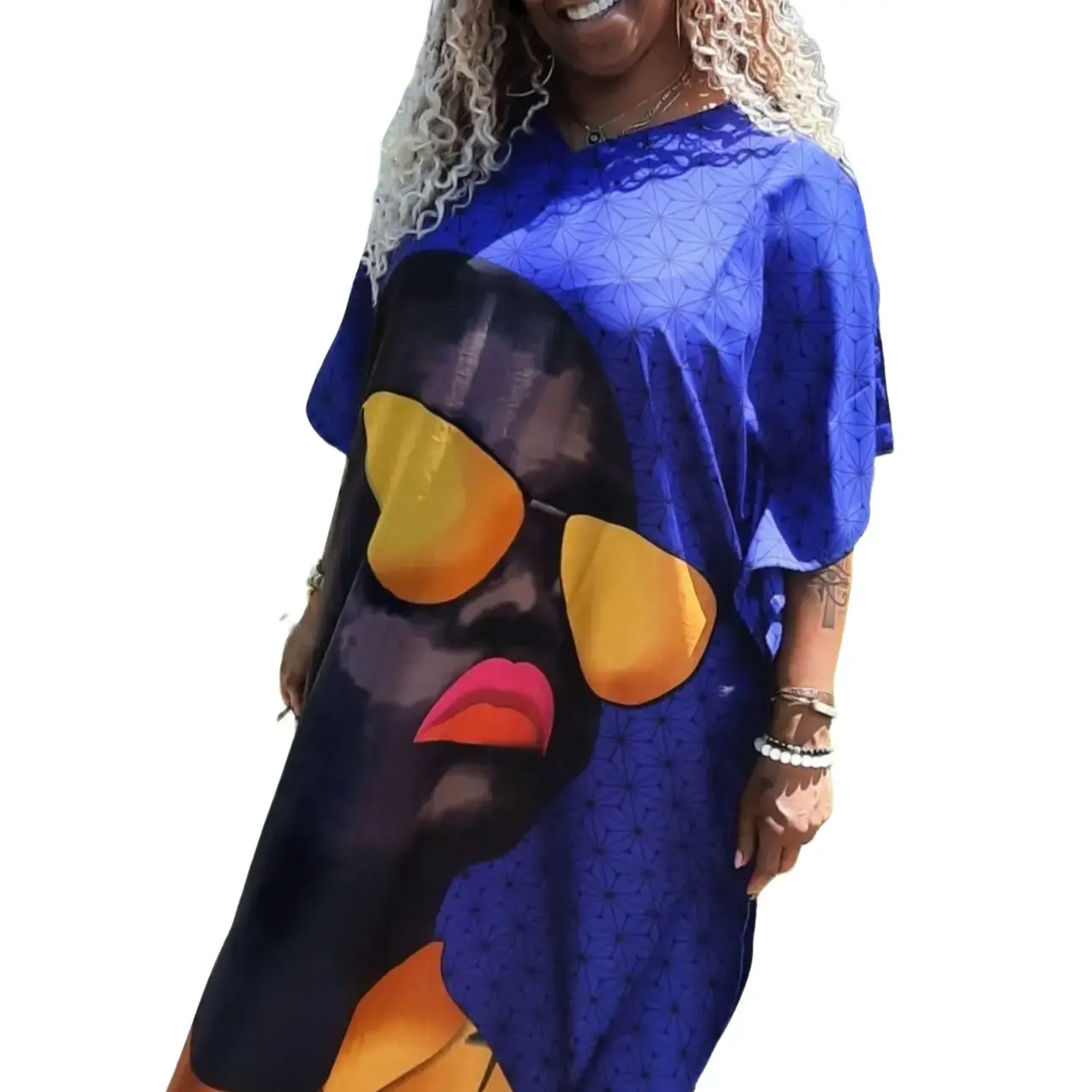 Golden Melanated MuMu Dress for Women, Perfect for Casual Wear