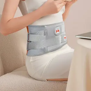 Back Support Brace with Waist Pad, Adjustable Breathable Waist Belt for Lower Back Pain Relief, Unisex Lumbar Support System