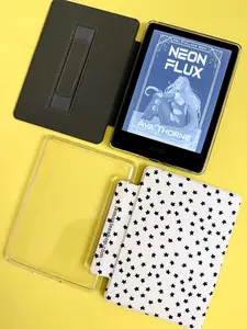 The Best of Both Kindle Case Cover with Clear Back and Cover Strap - Mini Stars - 11th + 12th Gen Paperwhite
