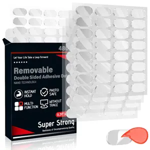 480 count Removable Gel Mounting Putty for Museum Action Figures, Clear Glue Earthquake Putty, Double Sided Sticky Tape Adhesive Dots, 0.31" x 0.51"