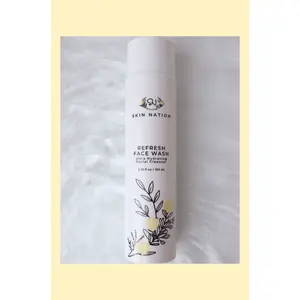 Skin Nation Refresh Face Wash, Ultra Hydrating Facial Cleanser, Oxygen Enriched with Aloe, Green Tea, White Tea, Acne Face Wash, Soothes, Calms,