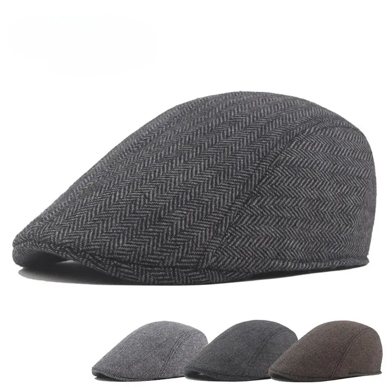 Men’s Herringbone Ivy Cap – Vintage Flat Cap Driver Hat • Classic Newsboy Style • Lightweight Stylish Golf Cap for Men • Retro Fashion Dad Hat • Adjustable Fit Men’s Beret Hat • Trendy Casual Outdoor Driving Cap • Fall Winter Men’s Accessory