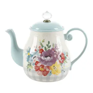 Sweet Romance Blossom White 1.48-Quart Tea Pot Ceramic Classic